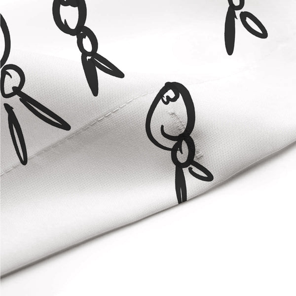 Bunny Butts Black and White Whimsical Shower Curtains