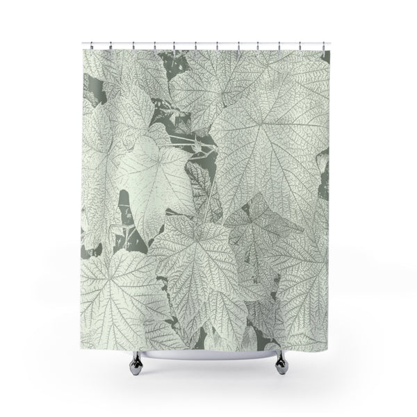 Canadian Raspberry Leaves Sage Green Shower Curtain – Metro Shower Curtains