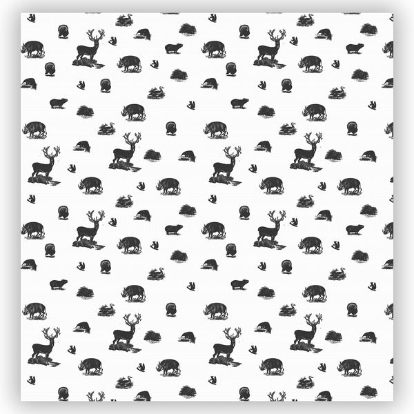 Vintage Dictionary Animal Prints Shower Curtain