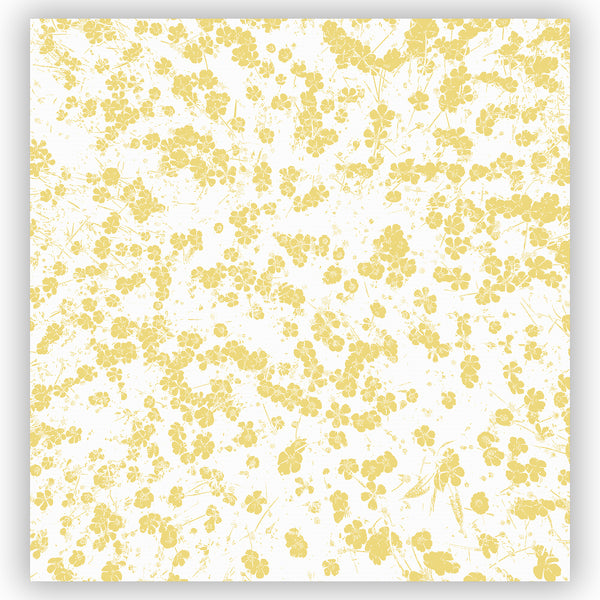Field of Buttercups Yellow and White Art Print Shower Curtain - Metro Shower Curtains