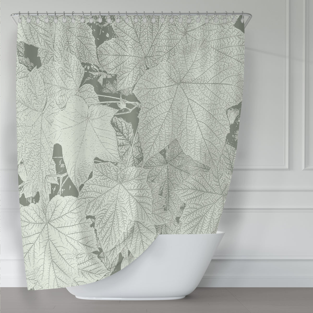 Canadian Raspberry Leaves Sage Green Shower Curtain – Metro Shower Curtains