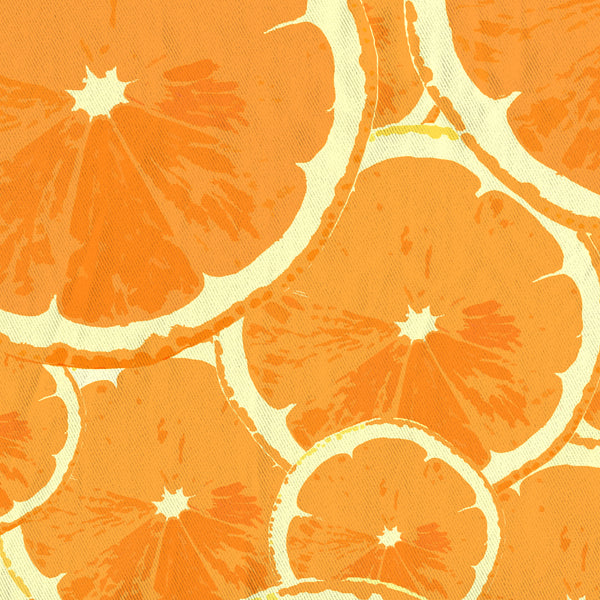 Oranges Citrus Mod Print Shower Curtain - Pattern of Orange Slices, Fun Bathroom Decor - Metro Shower Curtains