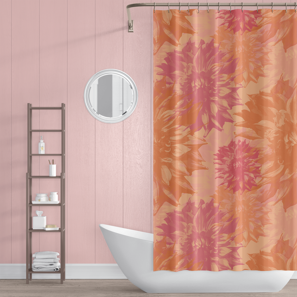 Peach online shower curtain