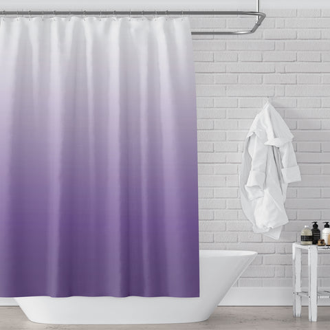 Purple and White Ombre Shower Curtain